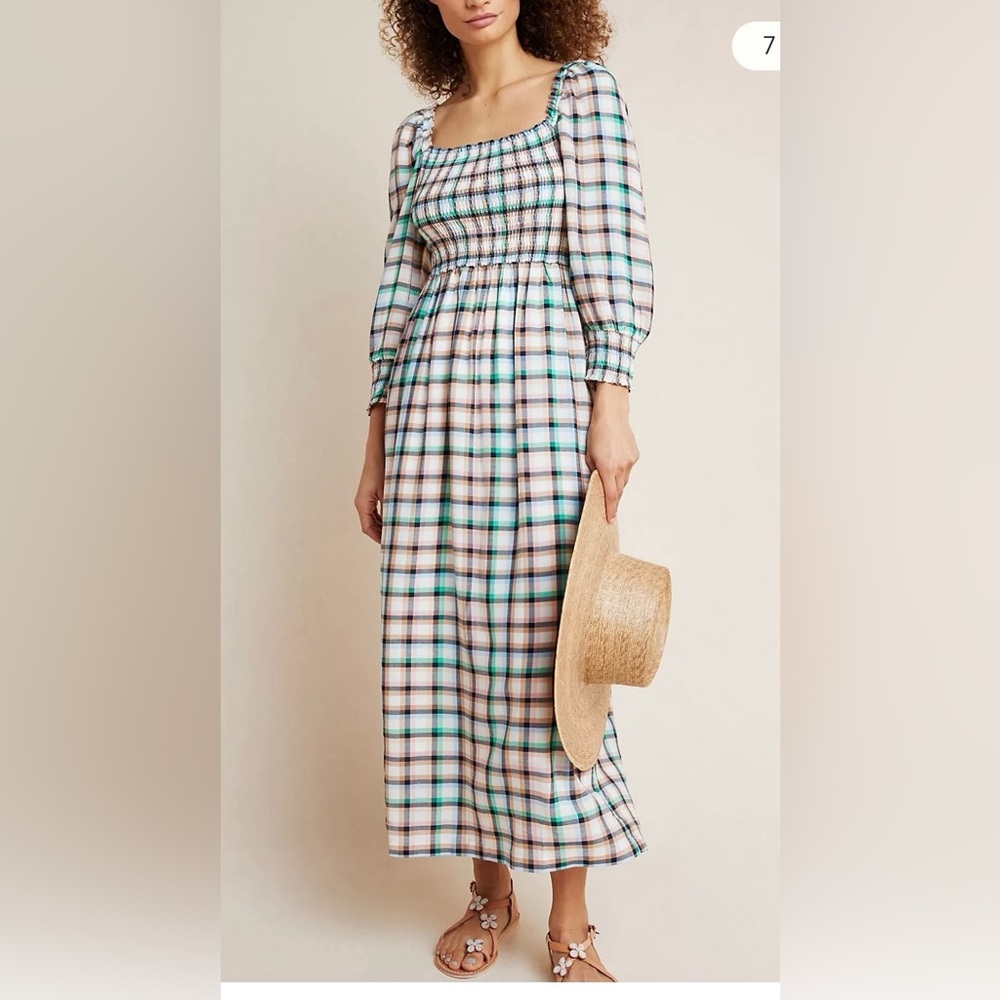 Maeve Multicolor Plaid Long Sleeve Dress